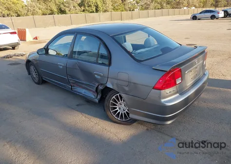 2005 Honda Civic Lx from USA, damaged, VIN 2HGES16595H613845
